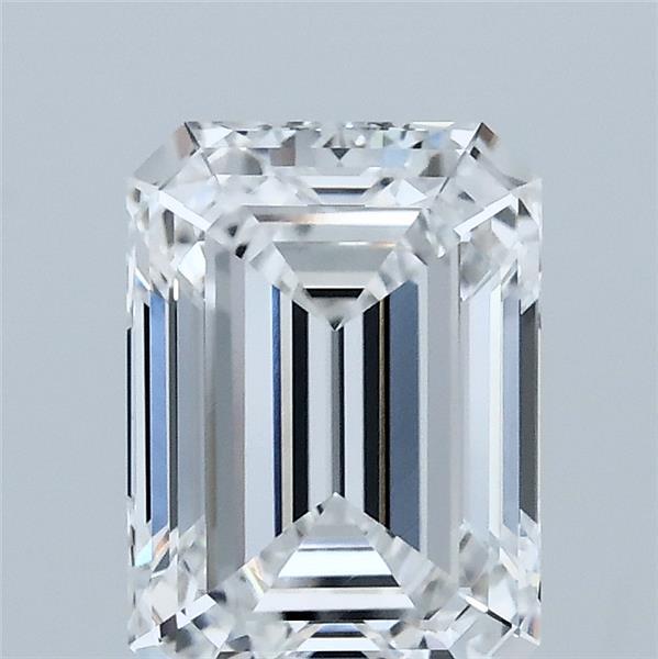2.07 Carat Emerald Lab Grown Diamond, Excellent Polish, E Color, VVS2 Clarity