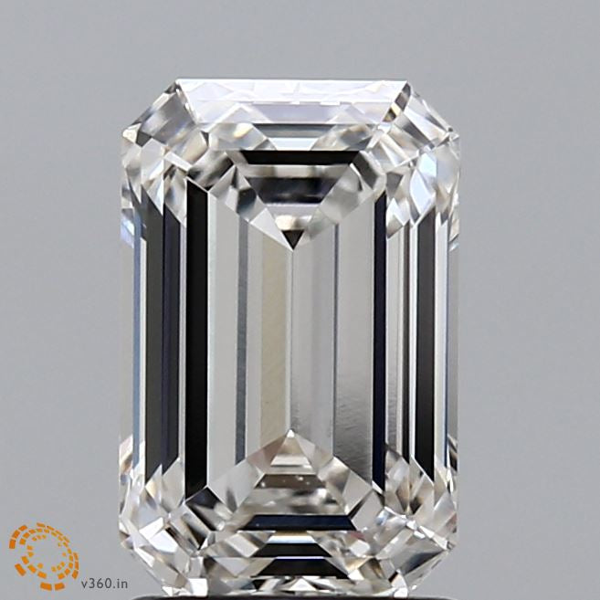 2.07 Carat Emerald Lab Grown Diamond, Excellent Polish, H Color, VVS2 Clarity