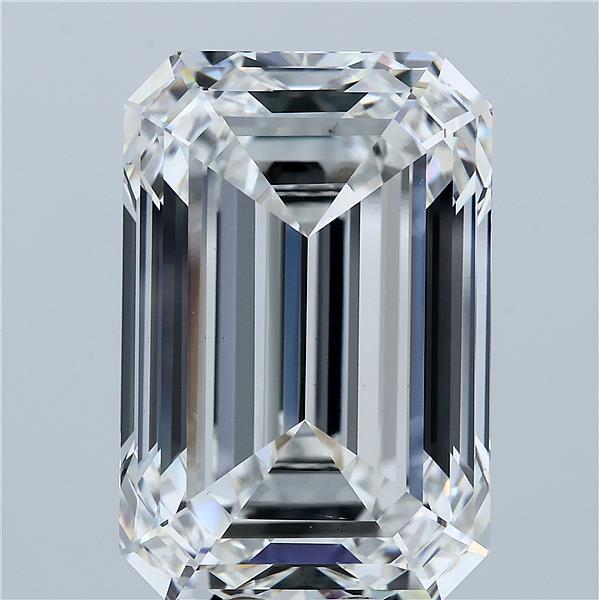 20.83 Carat Emerald Lab Grown Diamond, Excellent Polish, F Color, VS1 Clarity