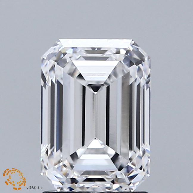2.09 Carat Emerald Lab Grown Diamond, Excellent Polish, D Color, VVS2 Clarity