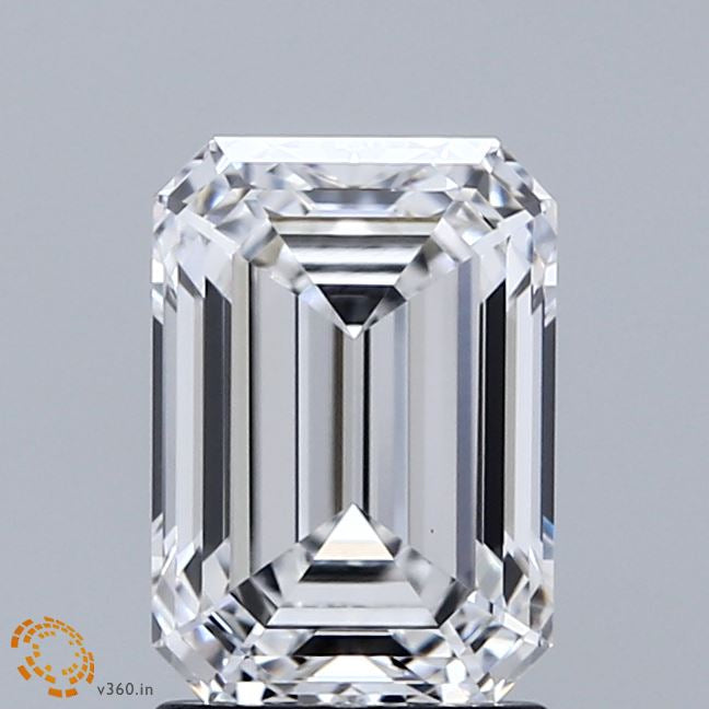 2.09 Carat Emerald Lab Grown Diamond, Excellent Polish, E Color, VVS2 Clarity