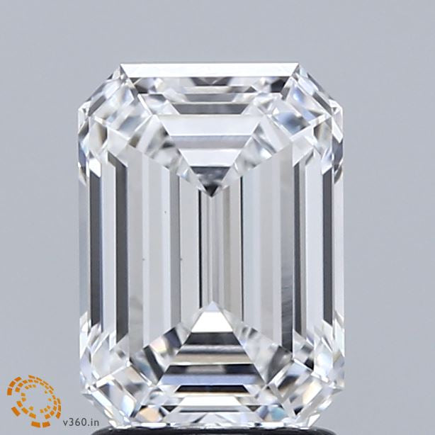 2.09 Carat Emerald Lab Grown Diamond, Excellent Polish, E Color, VVS2 Clarity