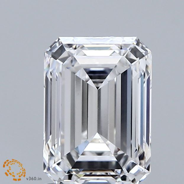 2.09 Carat Emerald Lab Grown Diamond, Excellent Polish, E Color, VVS2 Clarity