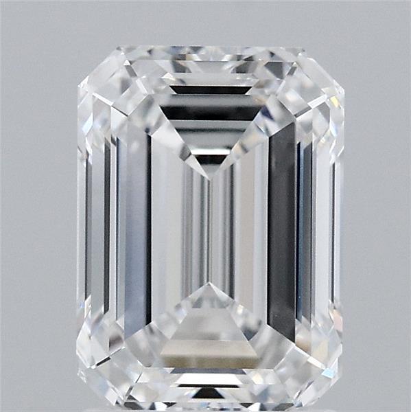 2.10 Carat Emerald Lab Grown Diamond, Excellent Polish, D Color, VVS1 Clarity