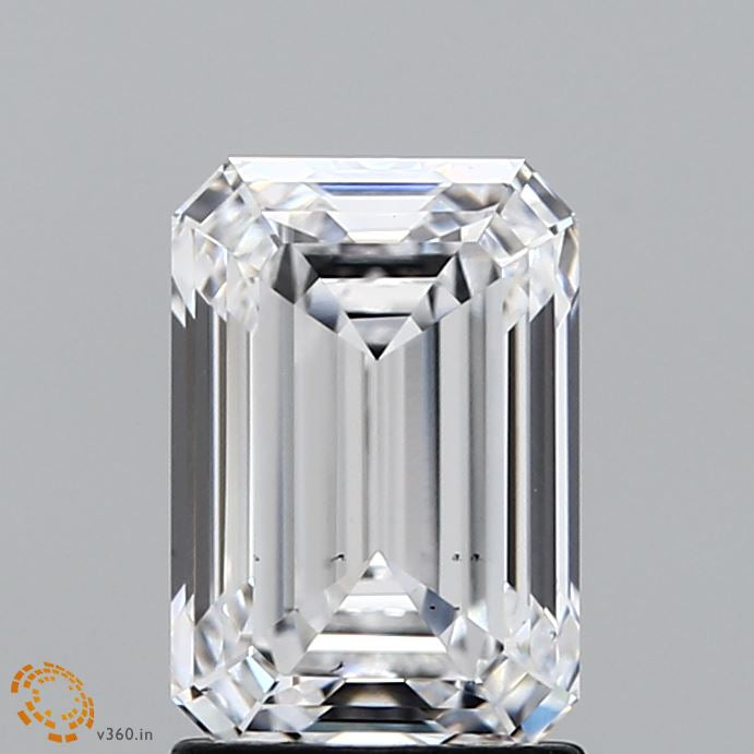 2.11 Carat Emerald Lab Grown Diamond, Excellent Polish, D Color, VS2 Clarity