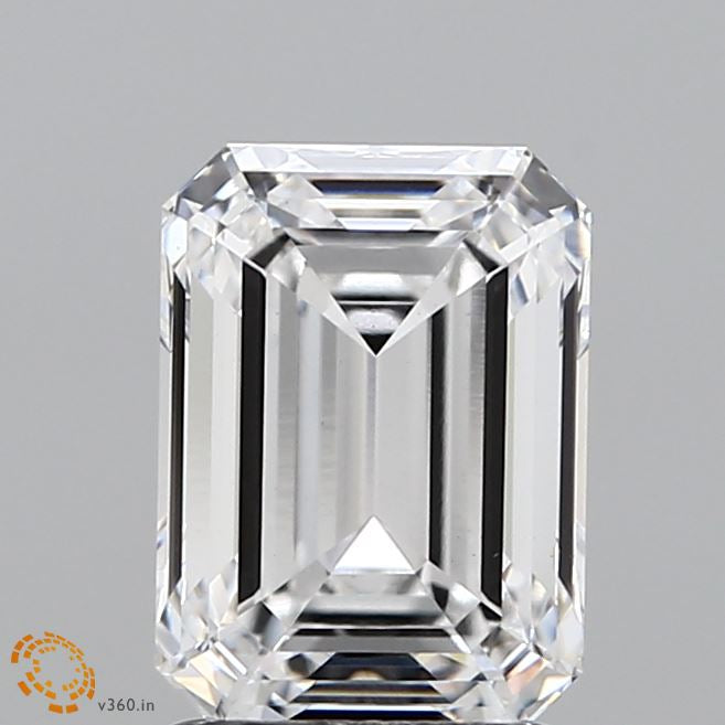 2.11 Carat Emerald Lab Grown Diamond, Excellent Polish, E Color, VS1 Clarity