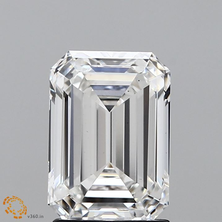 2.11 Carat Emerald Lab Grown Diamond, Excellent Polish, F Color, VS1 Clarity