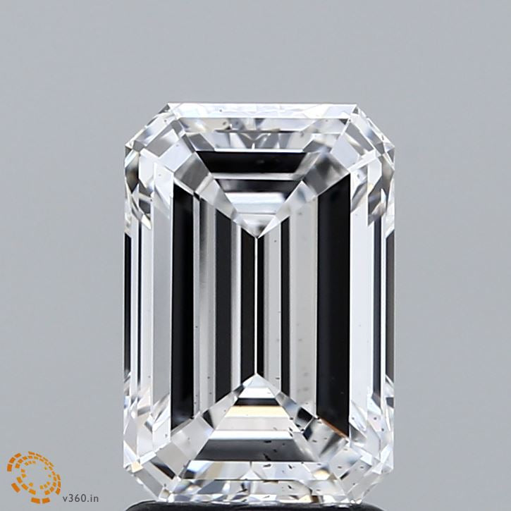 2.12 Carat Emerald Lab Grown Diamond, Excellent Polish, D Color, VS2 Clarity