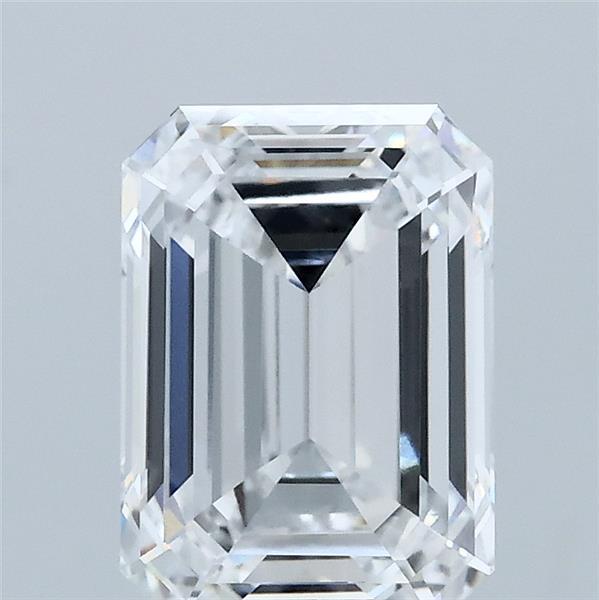 2.20 Carat Emerald Lab Grown Diamond, Excellent Polish, D Color, VVS2 Clarity