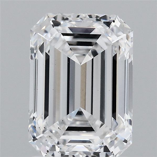 2.21 Carat Emerald Lab Grown Diamond, Excellent Polish, D Color, VS2 Clarity