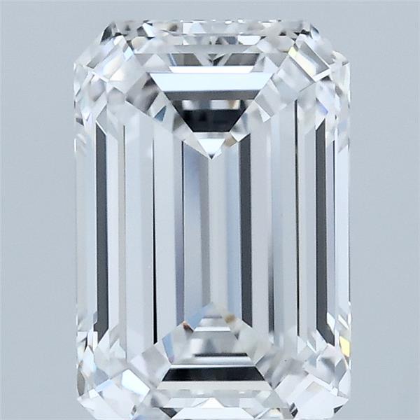 2.21 Carat Emerald Lab Grown Diamond, Excellent Polish, D Color, VVS2 Clarity