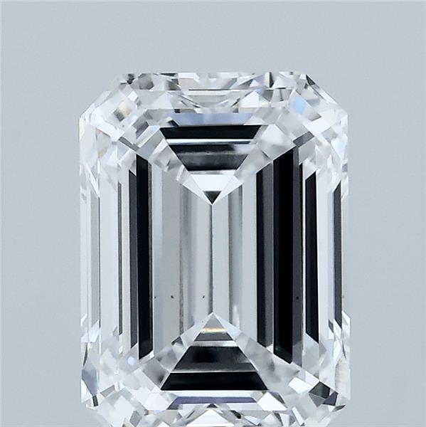 2.53 Carat Emerald Lab Grown Diamond, Excellent Polish, D Color, VS1 Clarity