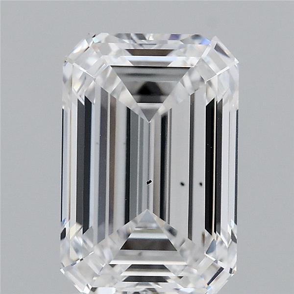 2.53 Carat Emerald Lab Grown Diamond, Excellent Polish, D Color, VS2 Clarity