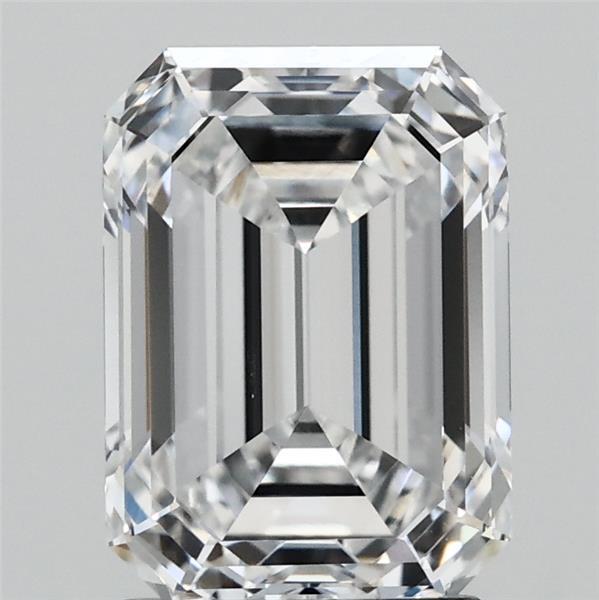 2.53 Carat Emerald Lab Grown Diamond, Excellent Polish, E Color, VVS1 Clarity