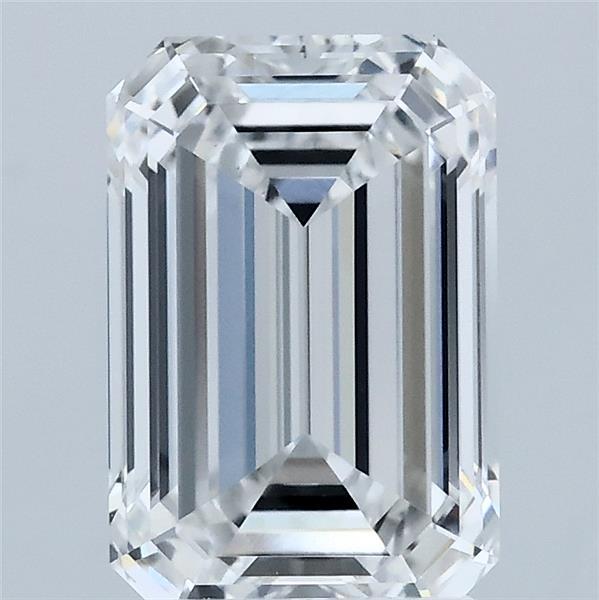 2.55 Carat Emerald Lab Grown Diamond, Excellent Polish, D Color, VVS2 Clarity