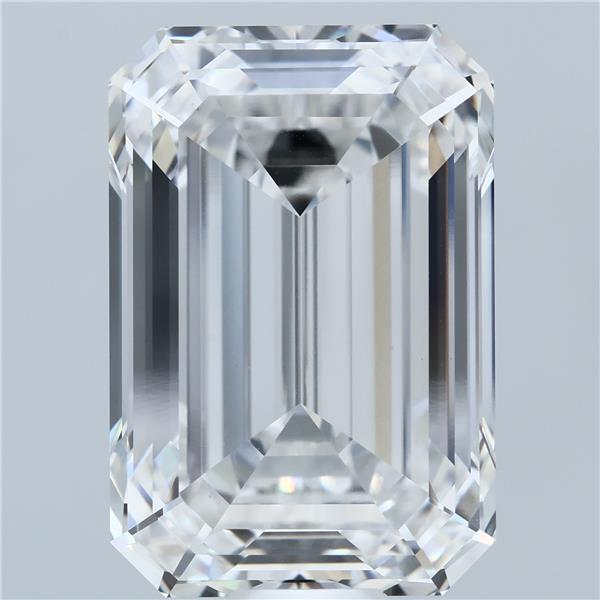 25.68 Carat Emerald Lab Grown Diamond, Excellent Polish, E Color, VVS2 Clarity
