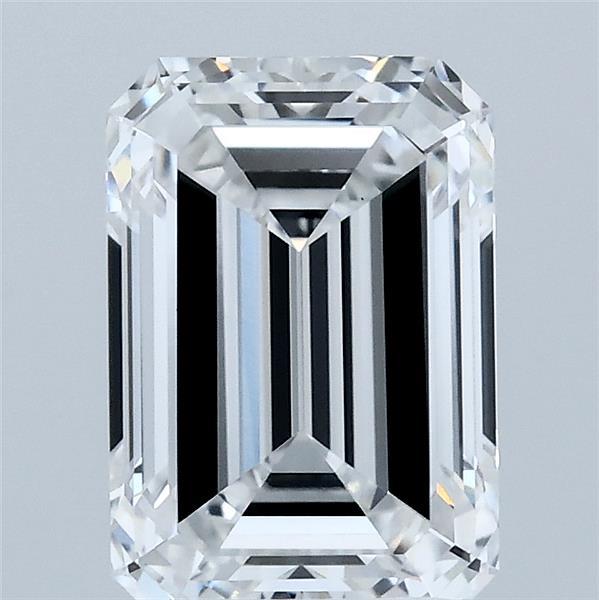 2.58 Carat Emerald Lab Grown Diamond, Excellent Polish, D Color, VS1 Clarity