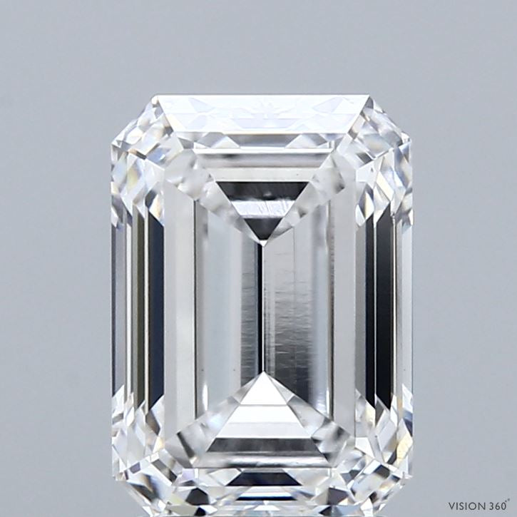 2.71 Carat Emerald Lab Grown Diamond, Excellent Polish, E Color, VVS2 Clarity