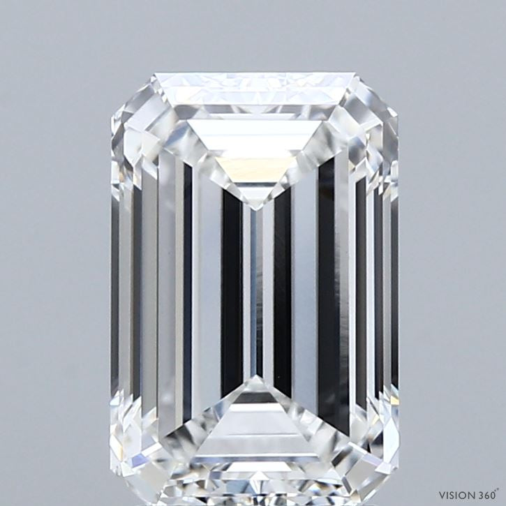 2.74 Carat Emerald Lab Grown Diamond, Excellent Polish, E Color, VVS2 Clarity