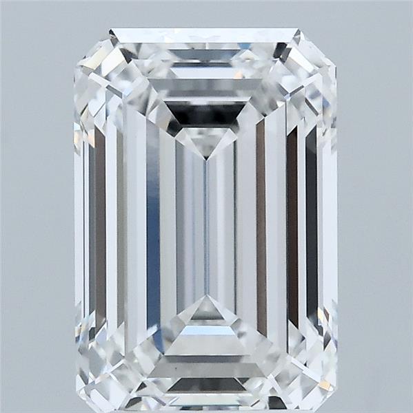 2.85 Carat Emerald Lab Grown Diamond, Excellent Polish, D Color, VS1 Clarity