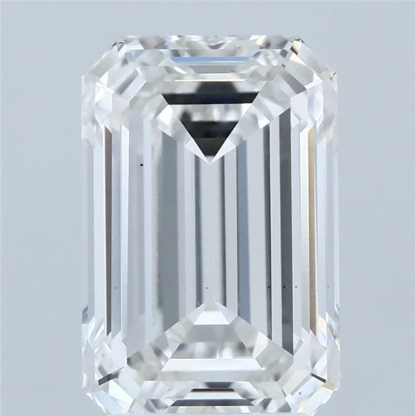 3.00 Carat Emerald Lab Grown Diamond, Excellent Polish, E Color, VS1 Clarity