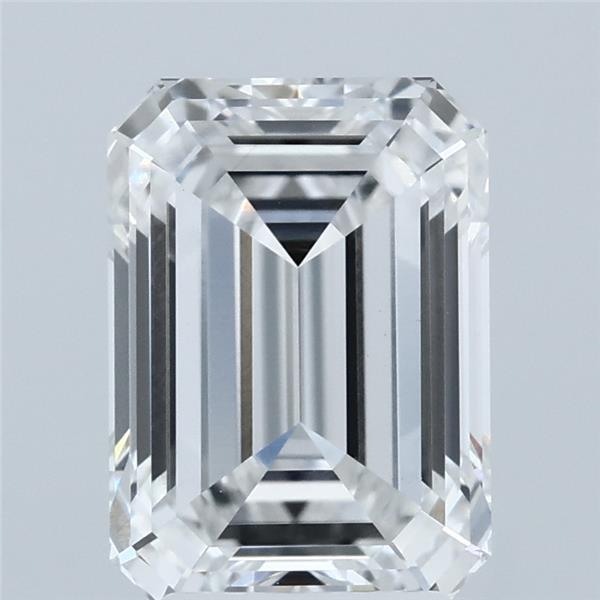 3.00 Carat Emerald Lab Grown Diamond, Excellent Polish, E Color, VS1 Clarity