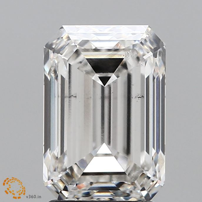 3.01 Carat Emerald Lab Grown Diamond, Excellent Polish, G Color, VS2 Clarity