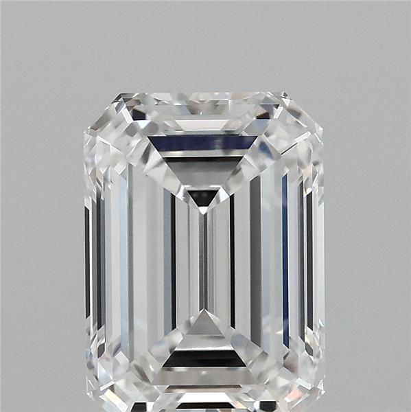 3.03 Carat Emerald Lab Grown Diamond, Excellent Polish, D Color, VVS1 Clarity