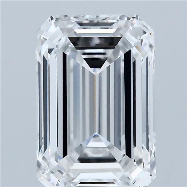 3.03 Carat Emerald Lab Grown Diamond, Excellent Polish, D Color, VVS2 Clarity