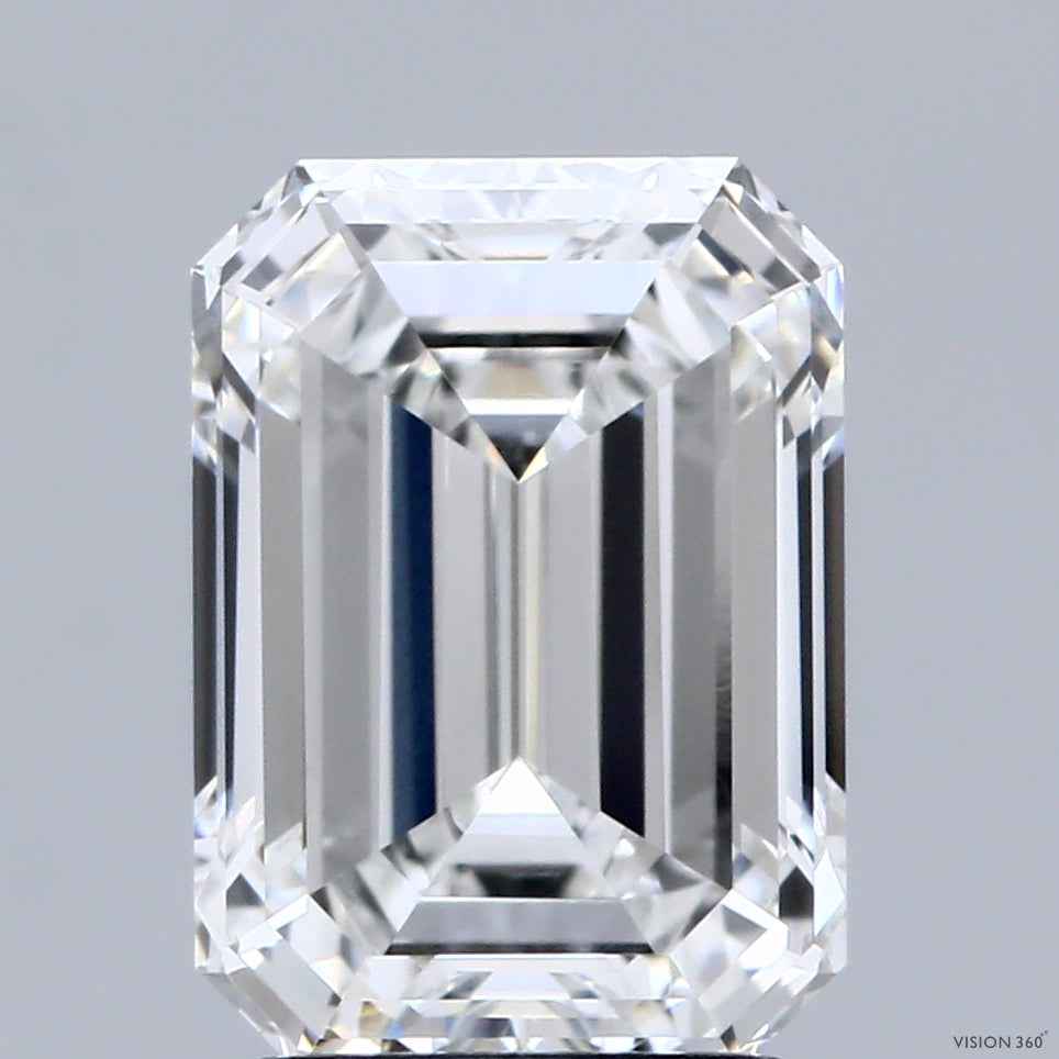 3.03 Carat Emerald Lab Grown Diamond, Excellent Polish, E Color, VVS2 Clarity