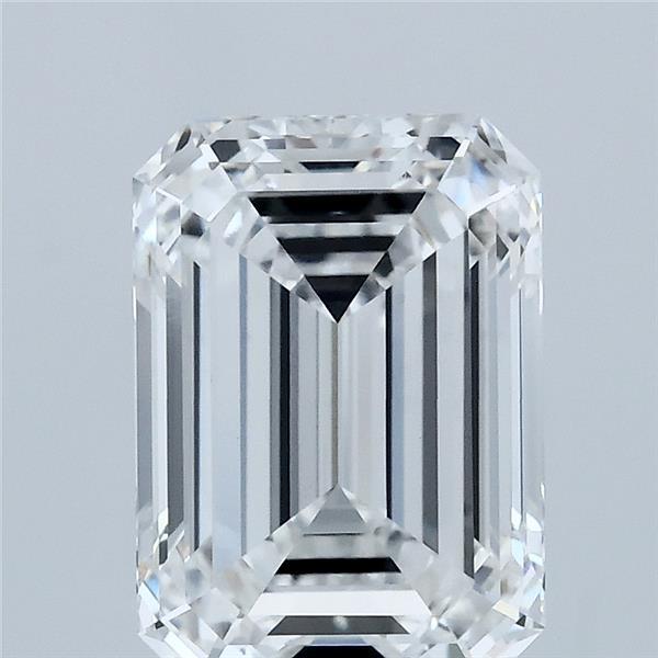 3.03 Carat Emerald Lab Grown Diamond, Excellent Polish, E Color, VVS2 Clarity