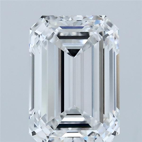 3.03 Carat Emerald Lab Grown Diamond, Excellent Polish, E Color, VVS2 Clarity