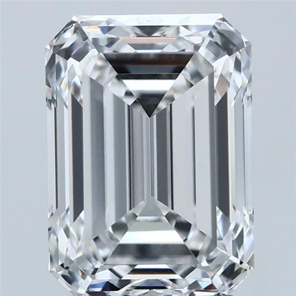 3.04 Carat Emerald Lab Grown Diamond, Excellent Polish, E Color, VVS1 Clarity