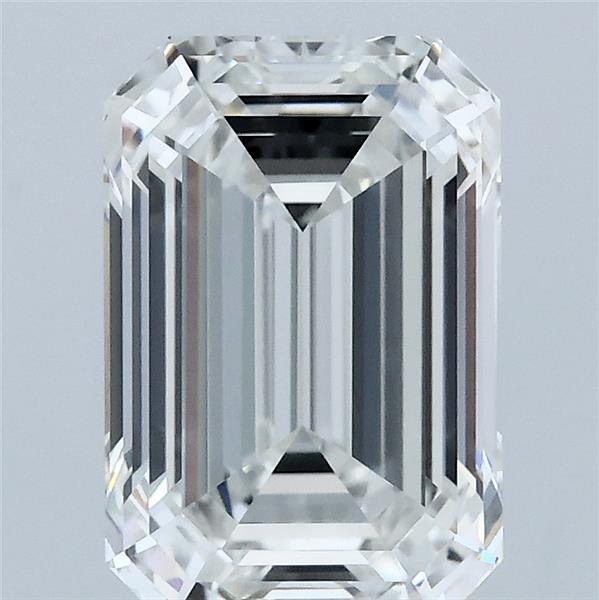 3.04 Carat Emerald Lab Grown Diamond, Excellent Polish, F Color, VVS2 Clarity