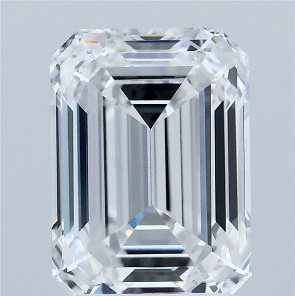 3.05 Carat Emerald Lab Grown Diamond, Excellent Polish, D Color, VVS2 Clarity