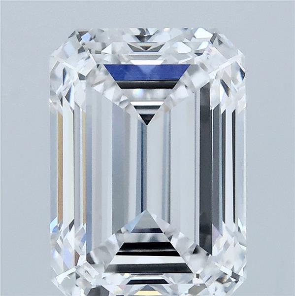 3.06 Carat Emerald Lab Grown Diamond, Excellent Polish, D Color, VVS2 Clarity
