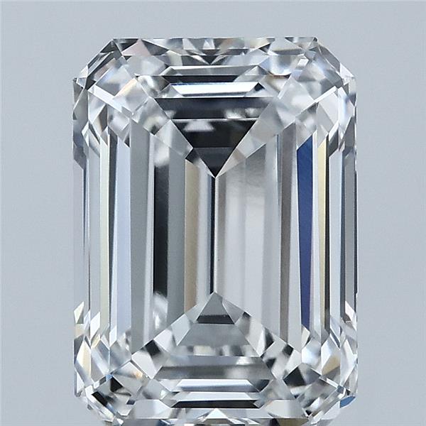 3.06 Carat Emerald Lab Grown Diamond, Excellent Polish, E Color, VVS1 Clarity
