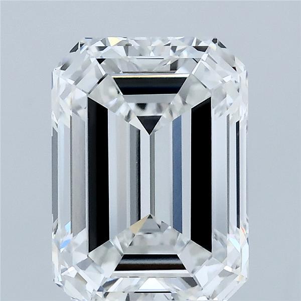 3.07 Carat Emerald Lab Grown Diamond, Excellent Polish, E Color, VVS2 Clarity