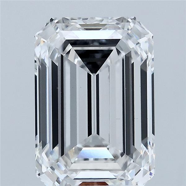 3.08 Carat Emerald Lab Grown Diamond, Excellent Polish, E Color, VS1 Clarity