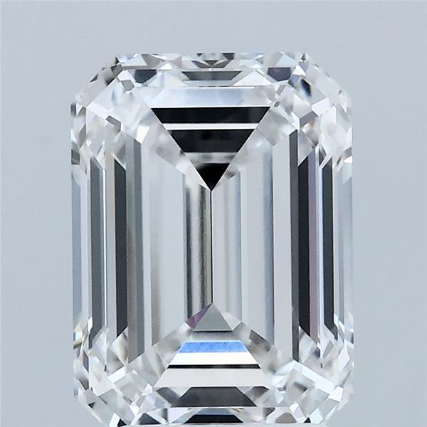 3.08 Carat Emerald Lab Grown Diamond, Excellent Polish, E Color, VVS2 Clarity