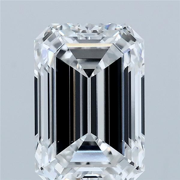 3.09 Carat Emerald Lab Grown Diamond, Excellent Polish, E Color, VS1 Clarity