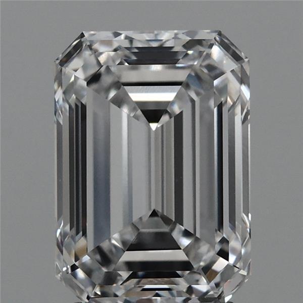3.28 Carat Emerald Lab Grown Diamond, Excellent Polish, E Color, VVS1 Clarity