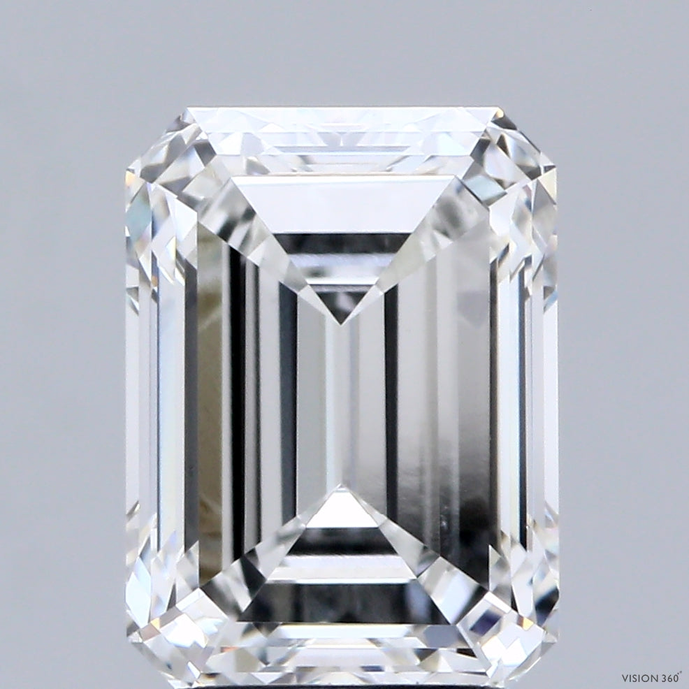 3.50 Carat Emerald Lab Grown Diamond, Excellent Polish, E Color, VVS2 Clarity