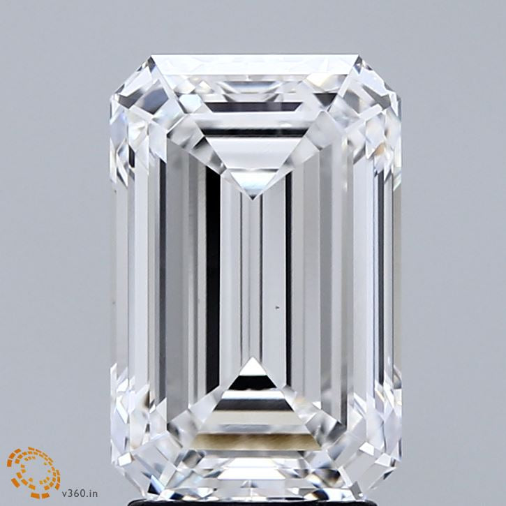 3.51 Carat Emerald Lab Grown Diamond, Excellent Polish, D Color, VVS2 Clarity