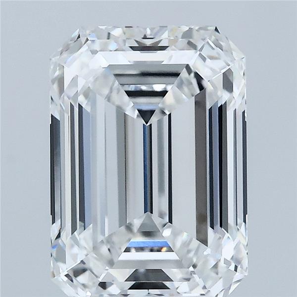 3.51 Carat Emerald Lab Grown Diamond, Excellent Polish, E Color, VVS2 Clarity