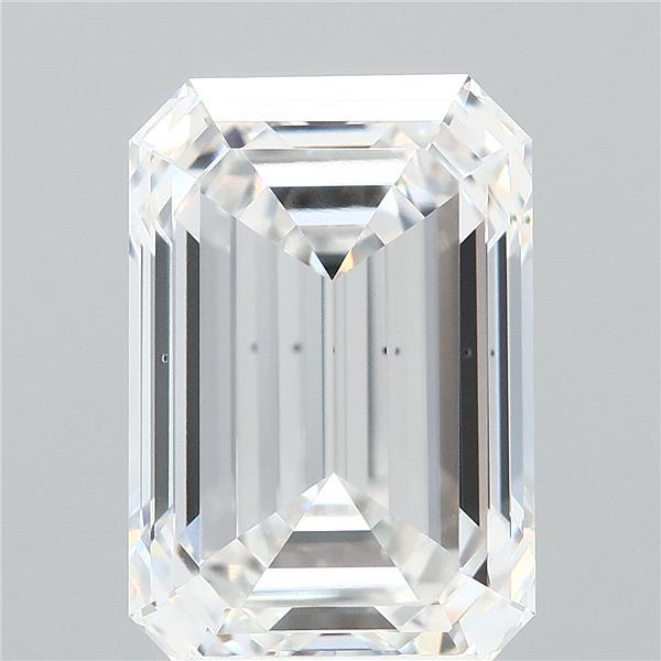 3.52 Carat Emerald Lab Grown Diamond, Excellent Polish, D Color, VS2 Clarity