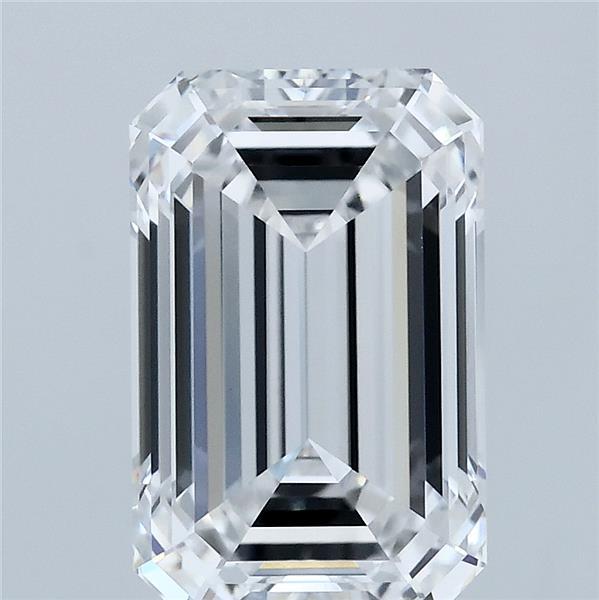 3.73 Carat Emerald Lab Grown Diamond, Excellent Polish, D Color, VVS2 Clarity