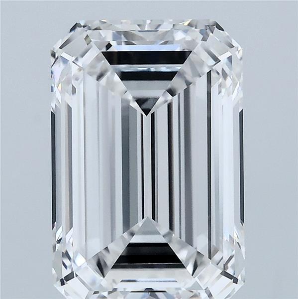 4.01 Carat Emerald Lab Grown Diamond, Excellent Polish, E Color, VVS2 Clarity