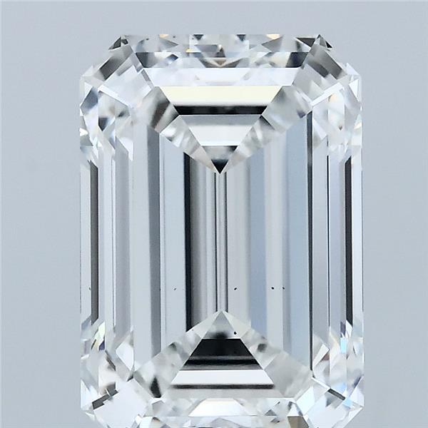 4.01 Carat Emerald Lab Grown Diamond, Excellent Polish, F Color, VS2 Clarity