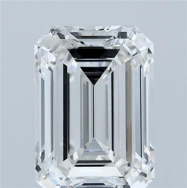 4.01 Carat Emerald Lab Grown Diamond, Excellent Polish, F Color, VVS2 Clarity